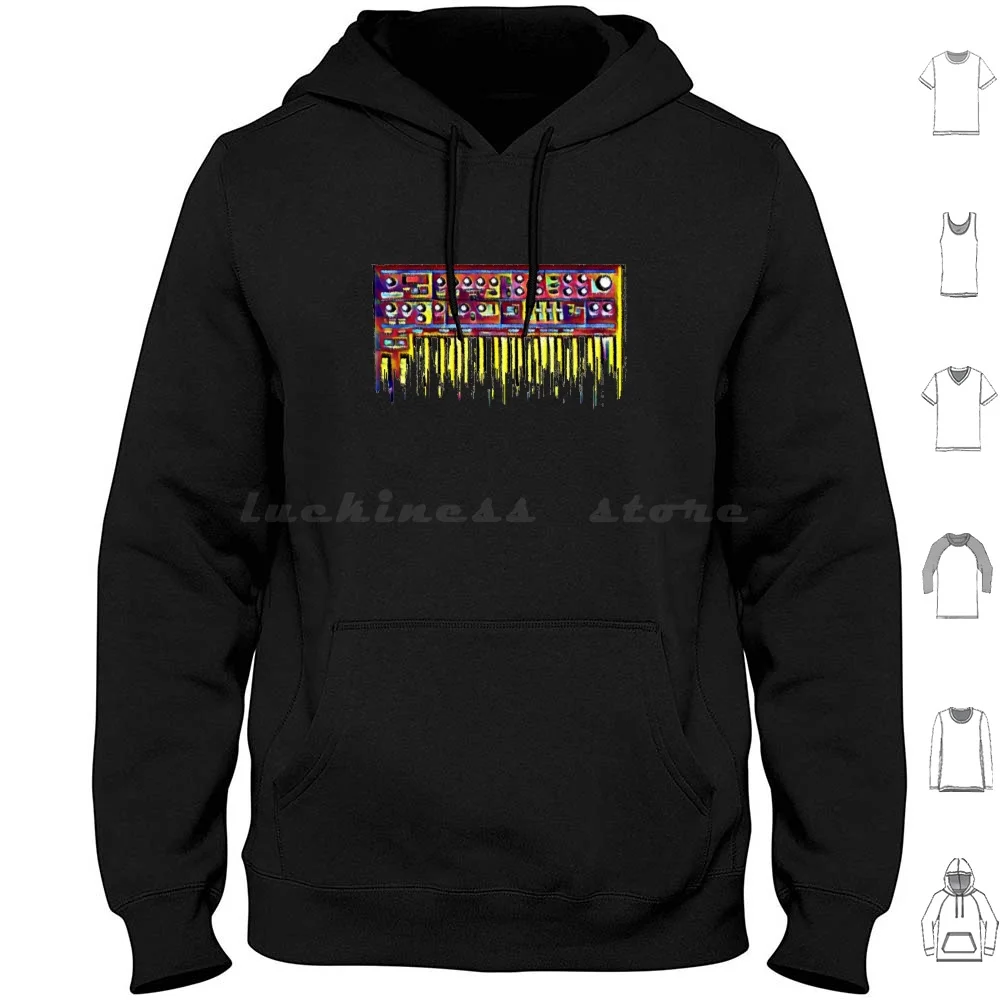 

Synthesizer Bass Station-Pop Art Color Hoodie cotton Long Sleeve Synthwave Synth Synthesizer Drum Machine Synthesizers Sampler