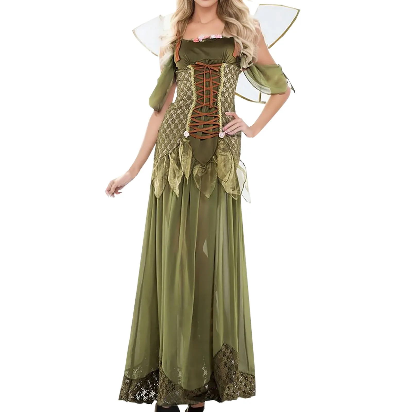 Angel Elf Flower Fairy Tinker Bell Costume Dress Adult Women Halloween Party Fairy Tale Green Forest Cosplay Fantasia Dress
Angel Elf Flower Fairy Tinker Bell Costume Dress Adult Women Halloween Party Fairy Tale Green Forest Cosplay Fantasia Dress