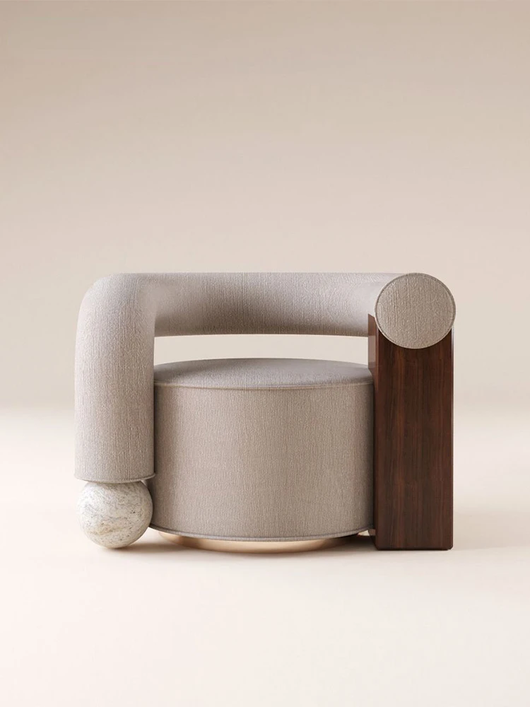Curved Couch Model Room Beauty Salon Leisure Chair Fabric Creative and Slightly Luxury Minimalist Wingback Chair
Curved Couch Model Room Beauty Salon Leisure Chair Fabric Creative and Slightly Luxury Minimalist Wingback Chair