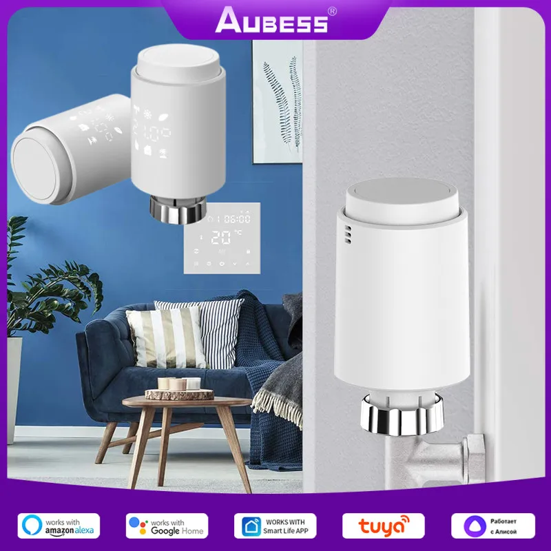 Aubess ZigBee Smart Radiator Actuator Programmable TRV Thermostatic Radiator Valve Temperature Controller Via Alexa Google Home
Aubess ZigBee Smart Radiator Actuator Programmable TRV Thermostatic Radiator Valve Temperature Controller Via Alexa Google Home