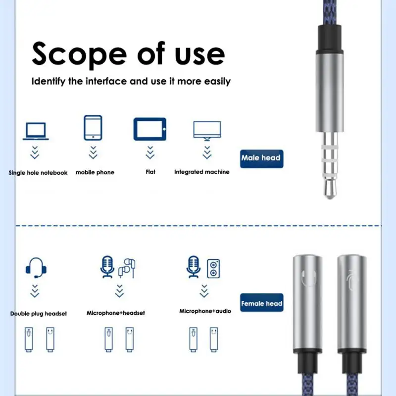 Earphone Connector Male To 2 Female Audio Mic Plugs 3.5mm Y Splitter Cable 3.5mm Extension Cable 3.5mm Jack Headphone Splitter
Earphone Connector Male To 2 Female Audio Mic Plugs 3.5mm Y Splitter Cable 3.5mm Extension Cable 3.5mm Jack Headphone Splitter