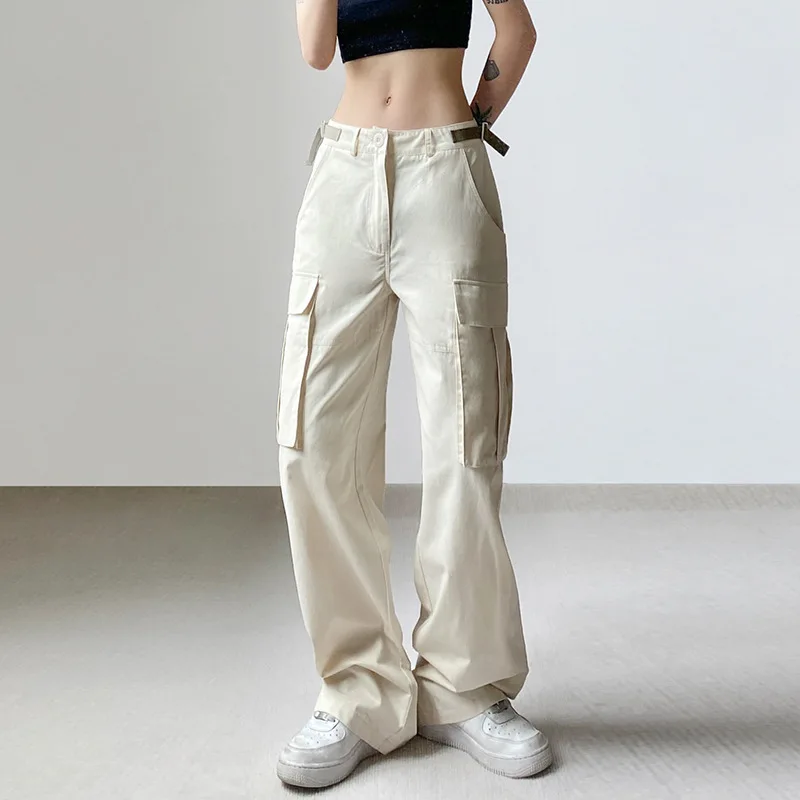 Korea Fashion Pocket White Cargo Pants For Women 2022 Autumn Spring Sexy High Waist Solid Long Trousers
Korea Fashion Pocket White Cargo Pants For Women 2022 Autumn Spring Sexy High Waist Solid Long Trousers