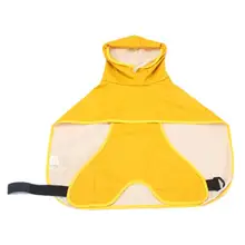 Dog Raincoat Durable Waterproof Coat with Transparent Belly Protection Hooded Jumpsuit for Walking Dogs Puppy Pet Supplies