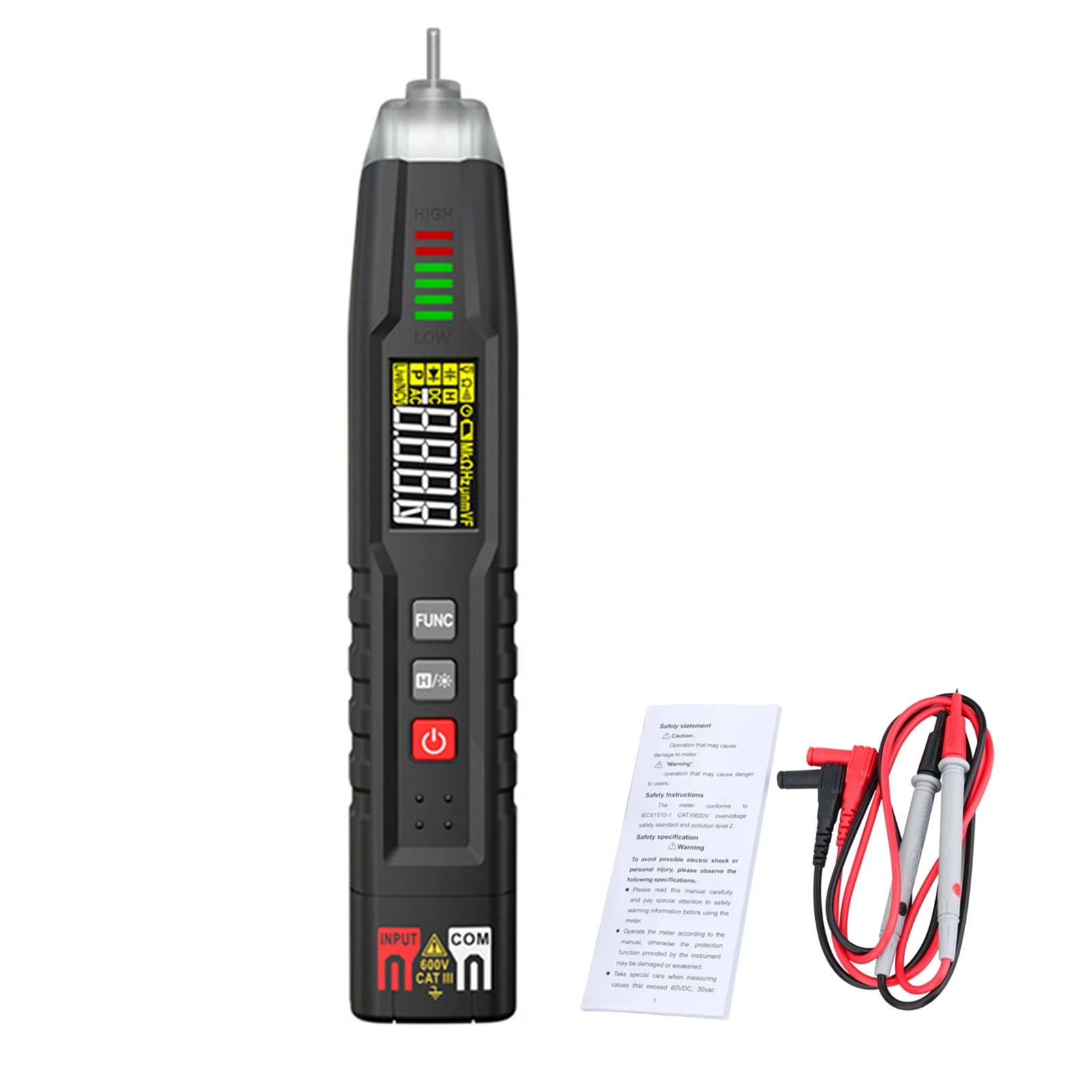 Long Probe ABS DC AC Diagnostic Tool Portable Multi-meter Voltmeter Multifunctional Voltage Tester Digital Display Pen Current
Long Probe ABS DC AC Diagnostic Tool Portable Multi-meter Voltmeter Multifunctional Voltage Tester Digital Display Pen Current