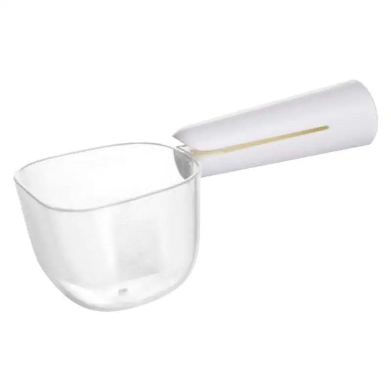 

Dog Food Scooper Clear Puppy Measuring Cups With Scale Comfortable Long Handle Scoop For Dogs Cats Ferrets And Rabbits Food