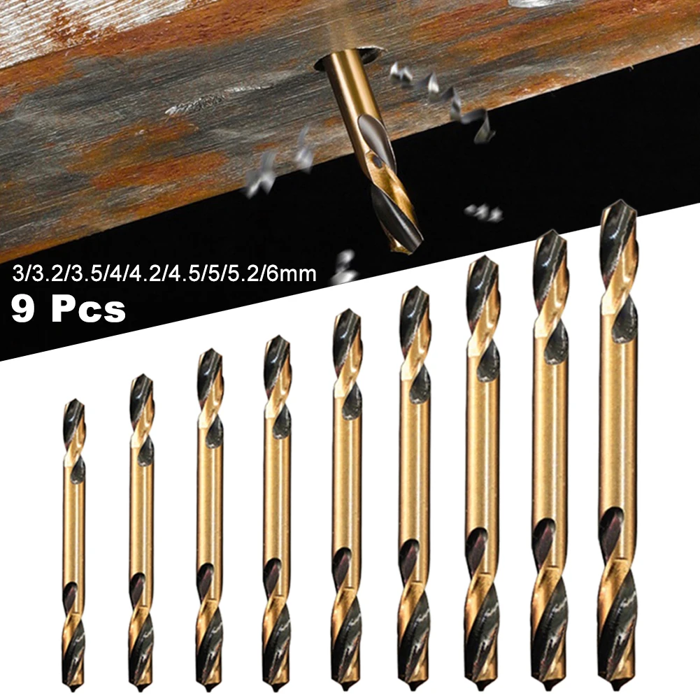 9pcs Auger Drill Bits HSS Double-headed 3-6mm Head For Metal Stainless Steel Plastic Wood Punching Hand Drill Tool Parts
9pcs Auger Drill Bits HSS Double-headed 3-6mm Head For Metal Stainless Steel Plastic Wood Punching Hand Drill Tool Parts
