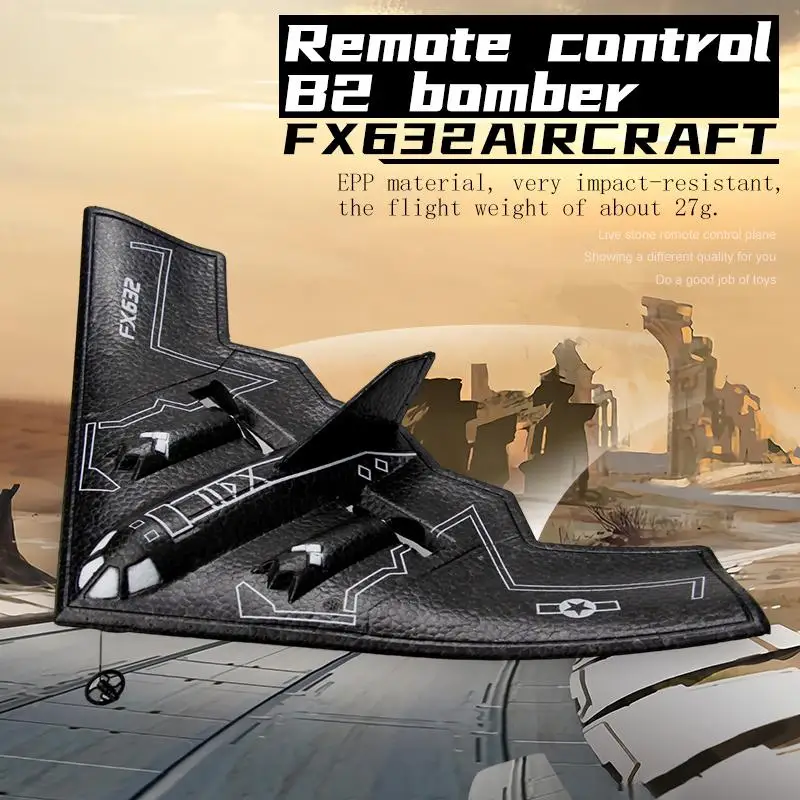 Fx632 Remote Control B2 Bomber Fixed-wing Glider Electric Foam Rc Plane Children Airplane Model Toys For Birthday Gifts
Fx632 Remote Control B2 Bomber Fixed-wing Glider Electric Foam Rc Plane Children Airplane Model Toys For Birthday Gifts