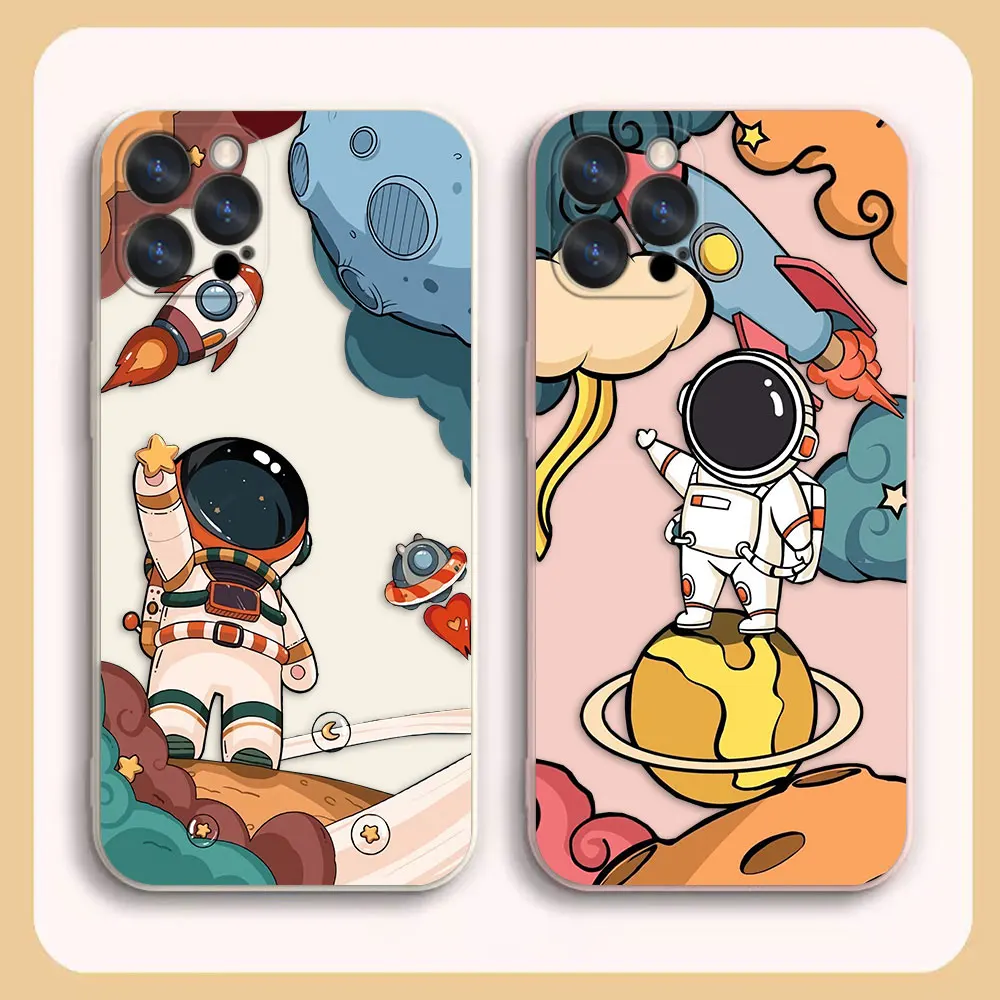 Case For iPhone 14 13 12 11 Pro XS Max Mini X SE 7 8 6S Plus Colour Simple Liquid Silicone Case Cute Cartoon Spaceman Astronaut
Case For iPhone 14 13 12 11 Pro XS Max Mini X SE 7 8 6S Plus Colour Simple Liquid Silicone Case Cute Cartoon Spaceman Astronaut