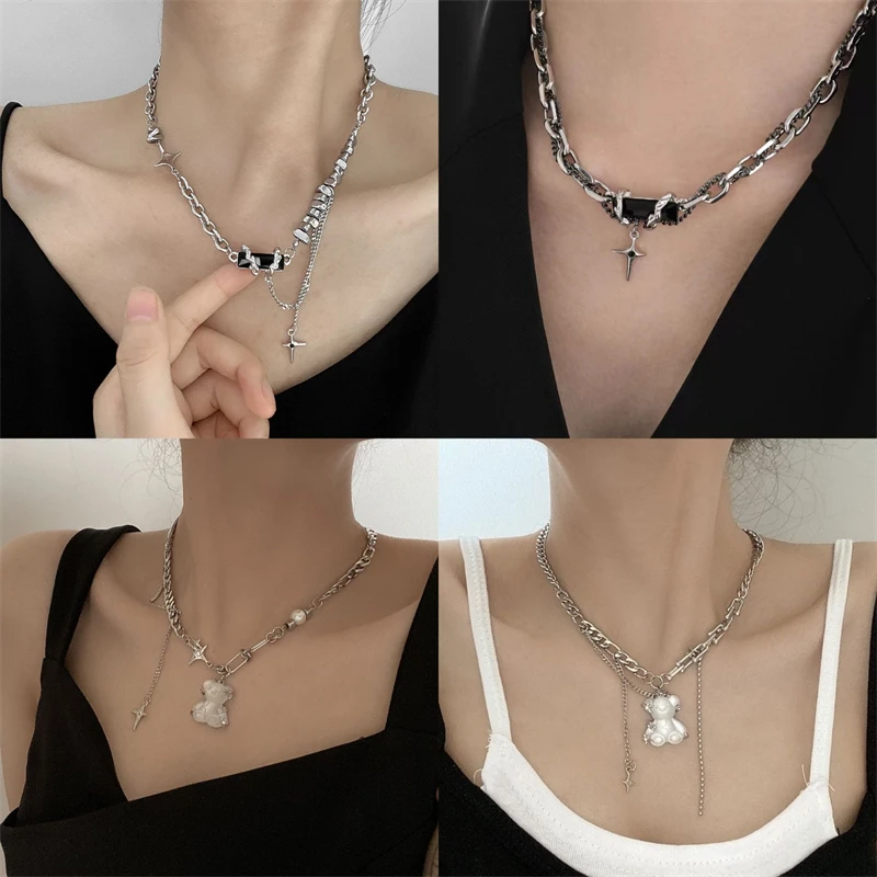 Retro Necklace For Women Gothic Punk Stainless Steel Jewelry Charm Designer Fashion Choker Delicate Elegant Chic New In Necklace
Retro Necklace For Women Gothic Punk Stainless Steel Jewelry Charm Designer Fashion Choker Delicate Elegant Chic New In Necklace
