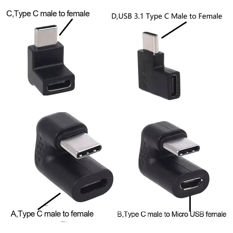 Right Angle 90 Degree USB 3.1 Type C Male to Female USB C Converter Adapter for Cellphone Tablet Laptop USB C Charger X6HB
Right Angle 90 Degree USB 3.1 Type C Male to Female USB C Converter Adapter for Cellphone Tablet Laptop USB C Charger X6HB