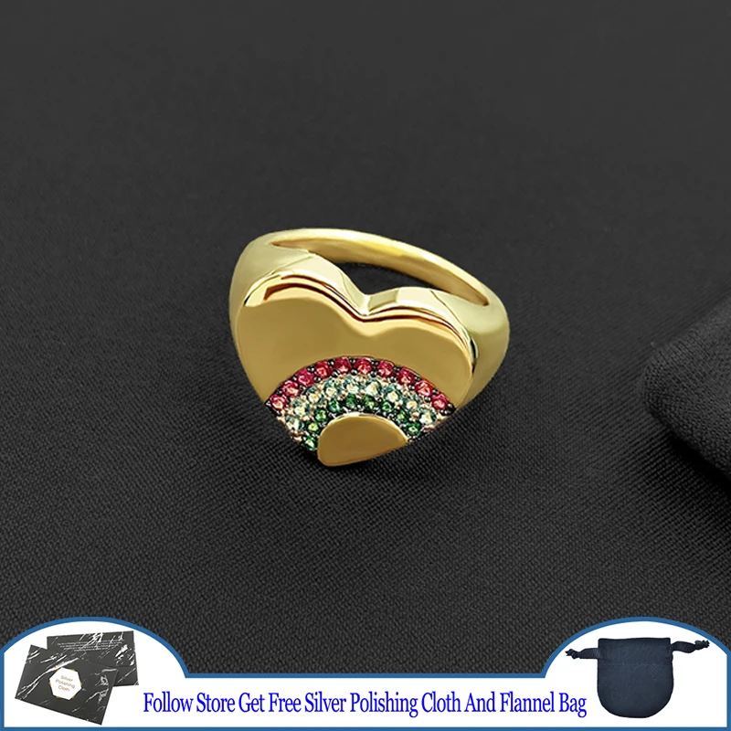 Love Seal Ring Colorful Heart Rainbow S925 Sterling Silver Light Luxury Summer Love Sea Style Lover Woman Lovely Jewelry Gift
Love Seal Ring Colorful Heart Rainbow S925 Sterling Silver Light Luxury Summer Love Sea Style Lover Woman Lovely Jewelry Gift