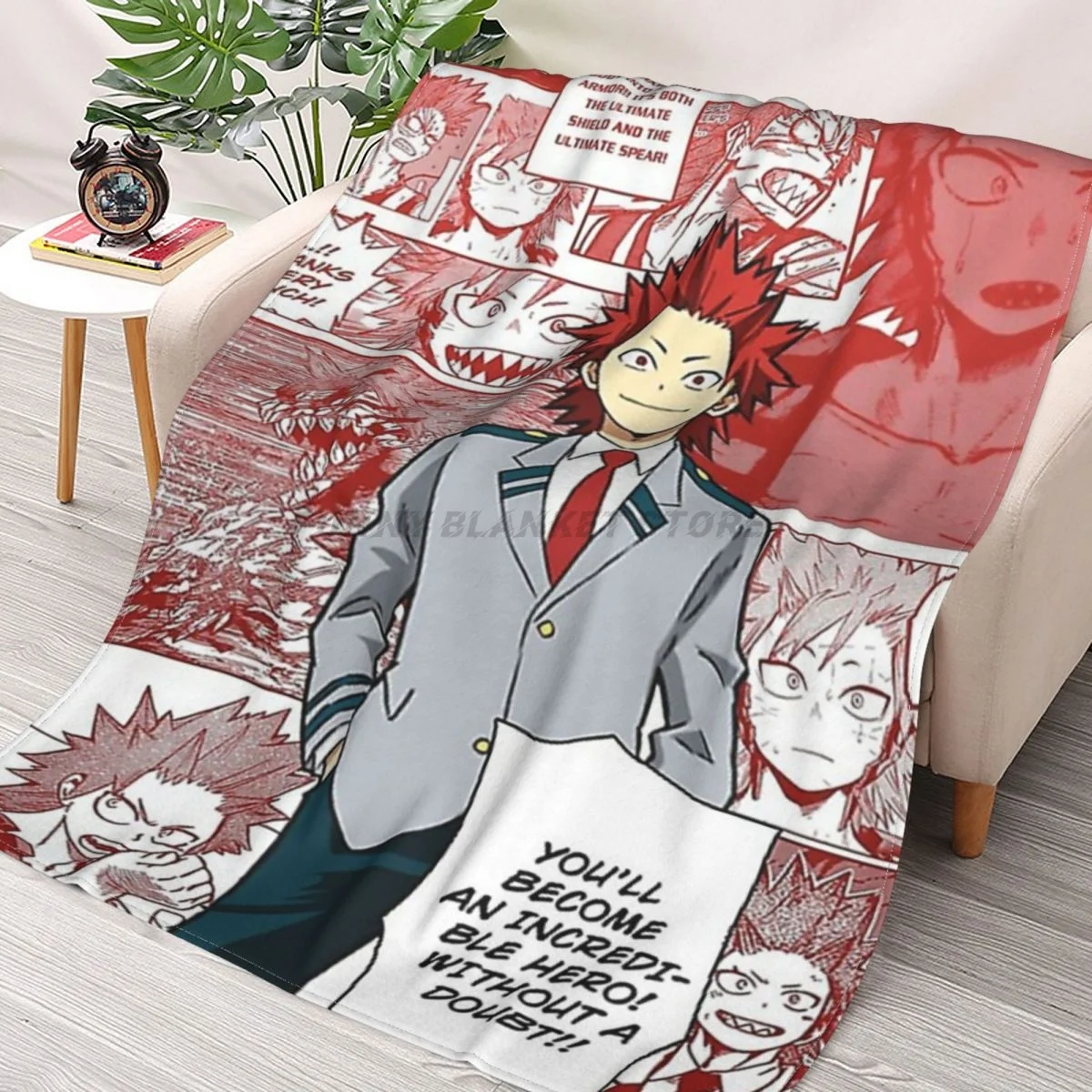 Eijiro Kirishima Throws Blankets Collage Flannel Ultra-Soft Warm picnic blanket bedspread on the bed
Eijiro Kirishima Throws Blankets Collage Flannel Ultra-Soft Warm picnic blanket bedspread on the bed