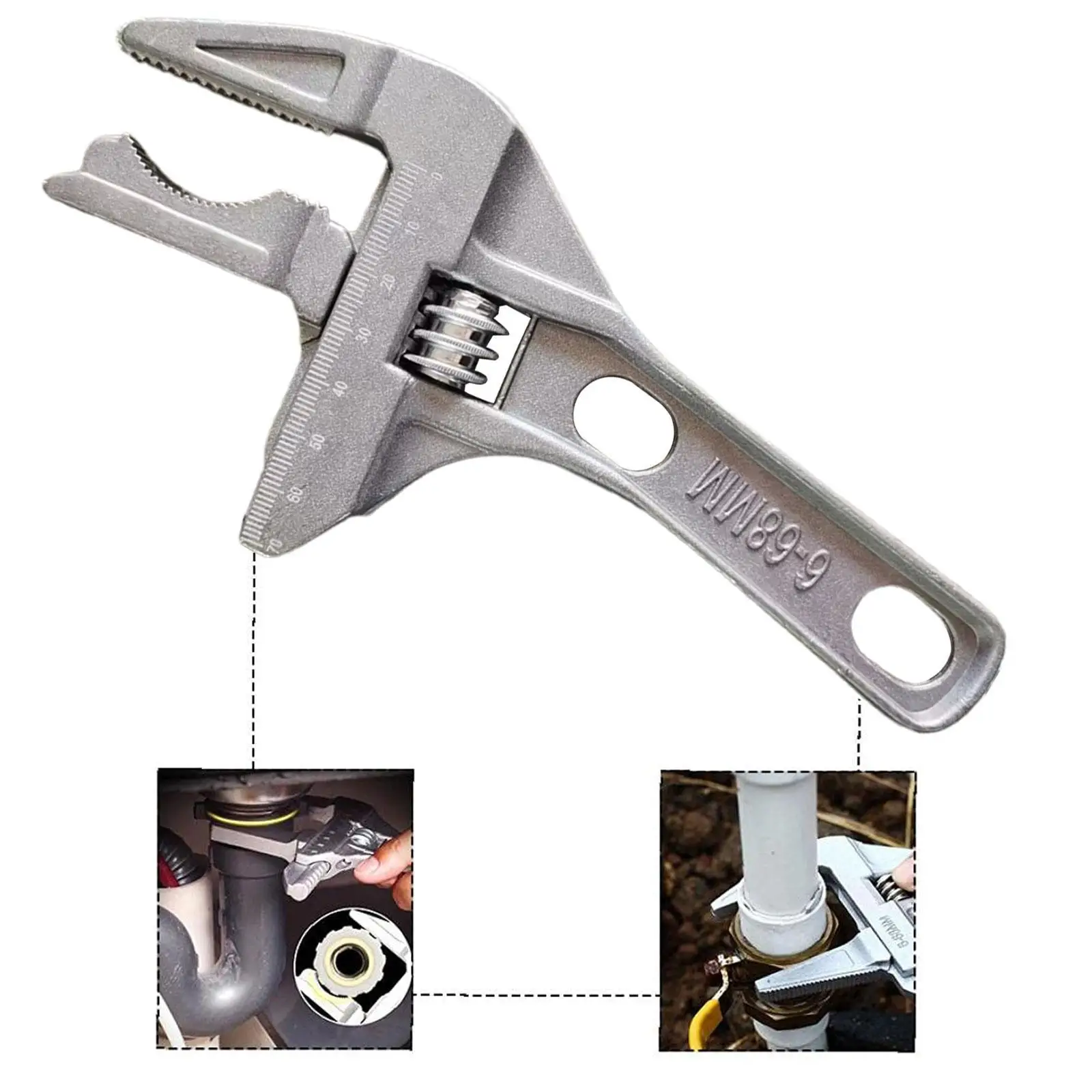 Sanitary Wrench Tool Movable Short Handle Large Opening Anti-skid Removal Tool For Kitchen Bathroom Plumbing Water Outlet Wrench
Sanitary Wrench Tool Movable Short Handle Large Opening Anti-skid Removal Tool For Kitchen Bathroom Plumbing Water Outlet Wrench