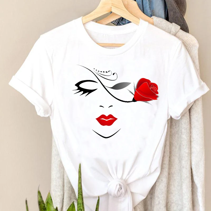 New Summer Women T Shirt Red Rose Love Printed Tshirt Fashion Lady Harajuku Kawaii Graphic Tee Shirt Female Casual Tops T-shirt
New Summer Women T Shirt Red Rose Love Printed Tshirt Fashion Lady Harajuku Kawaii Graphic Tee Shirt Female Casual Tops T-shirt