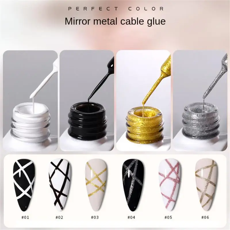 Nail art pull line Nail Polish Glue high density painting flower platinum glue mirror metal glue gold silver black white flash
Nail art pull line Nail Polish Glue high density painting flower platinum glue mirror metal glue gold silver black white flash