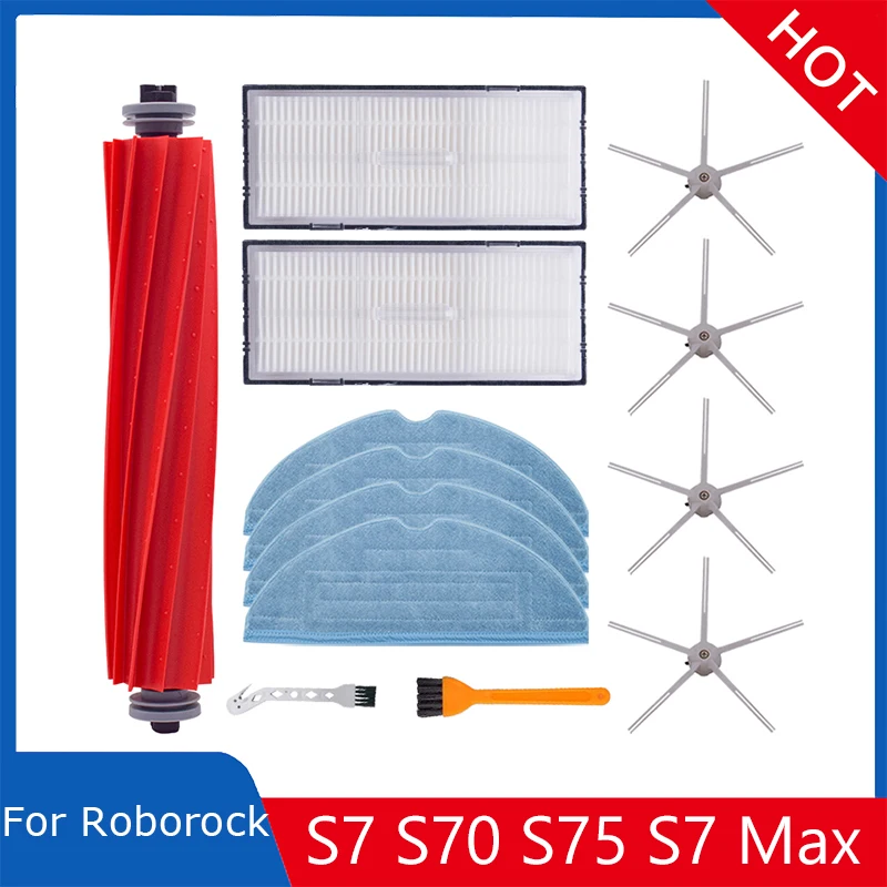 Mop Rag Replacement For XiaoMi Roborock S7 S70 S75 S7Max S7 Max Vacuum Cleaner Main Brush Hepa Filter Side Brush Accessories Kit
Mop Rag Replacement For XiaoMi Roborock S7 S70 S75 S7Max S7 Max Vacuum Cleaner Main Brush Hepa Filter Side Brush Accessories Kit