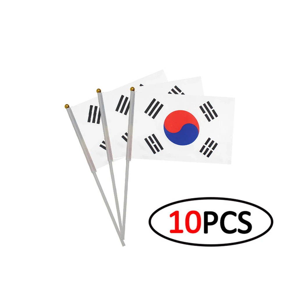 10Pcs/Set Korea Handflag Banner Hand Held Plastic Pole The Korean Taegeukgi National Mini Flag Celebration Ceremony Best Selling
10Pcs/Set Korea Handflag Banner Hand Held Plastic Pole The Korean Taegeukgi National Mini Flag Celebration Ceremony Best Selling