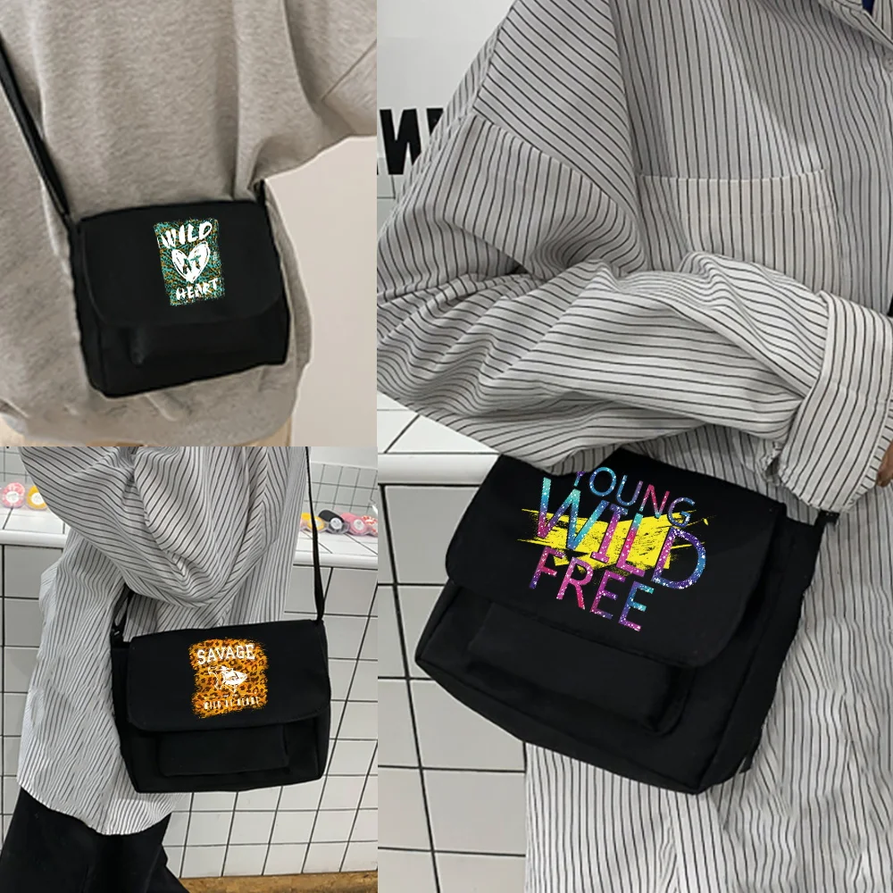 Canvas New Shoulder Messenger Bag Wild Series Print Crossbody Bags Fashion Large Capacity Diagonal Packs Version Phone Key Wrap
Canvas New Shoulder Messenger Bag Wild Series Print Crossbody Bags Fashion Large Capacity Diagonal Packs Version Phone Key Wrap