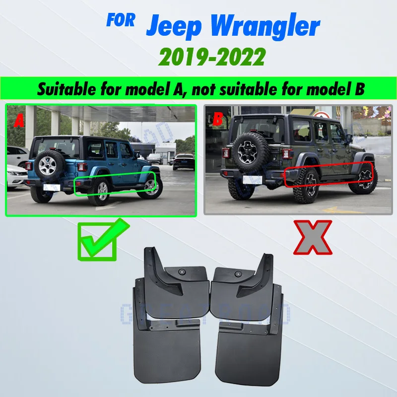 Брызговики для Jeep Wrangler Sahara JL 2019-2022, передние и задние брызговики, автомобильные аксессуары, автомобильный стиль, брызговик, крыло 
Брызговики для Jeep Wrangler Sahara JL 2019-2022, передние и задние брызговики, автомобильные аксессуары, автомобильный стиль, брызговик, крыло
