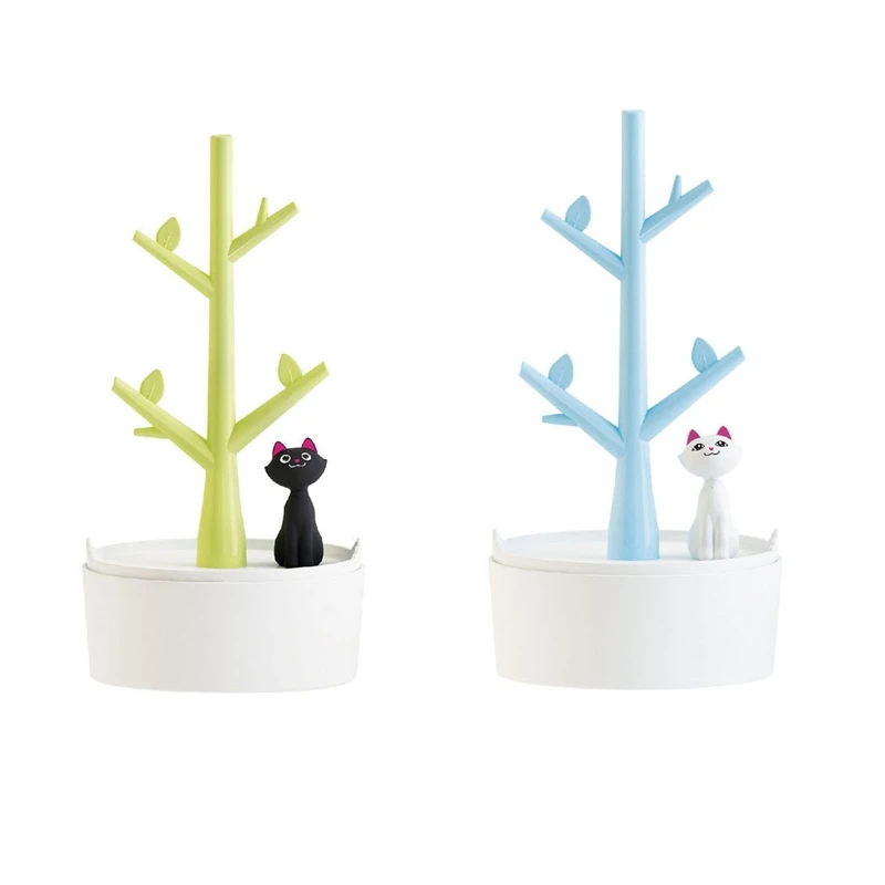 Cartoon Cat Jewelry Storage Holder with Lid Bracelet Ring Organizer Rack for Home Bedroom Dormitory Earring Tray Displaty Stand
Cartoon Cat Jewelry Storage Holder with Lid Bracelet Ring Organizer Rack for Home Bedroom Dormitory Earring Tray Displaty Stand