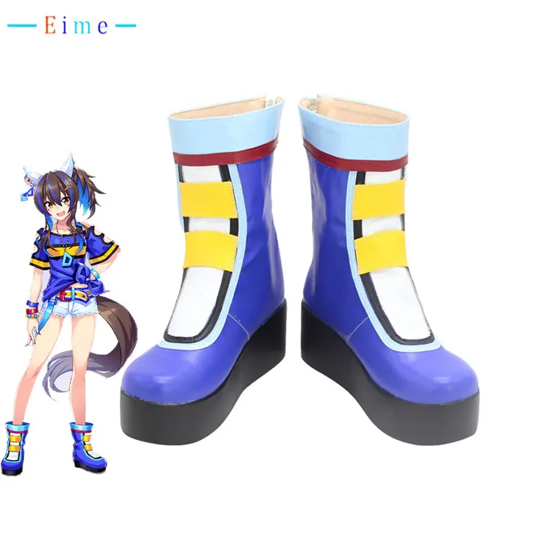 

Game Umamusume: Pretty Derby Daitaku Helios Cosplay Shoes Halloween Carnival Boots Cosplay Prop PU Leather Shoes Custom Made