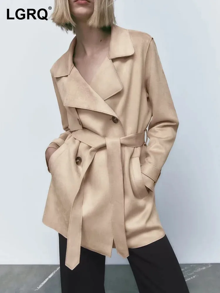 LGRQ 2023 модный элегантный темпераментный однотонный дизайнерский Повседневный тренчкот с поясом и завязкой на талии Женская Оригинальная одежда 19F4510
LGRQ 2023 модный элегантный темпераментный однотонный дизайнерский Повседневный тренчкот с поясом и завязкой на талии Женская Оригинальная одежда 19F4510