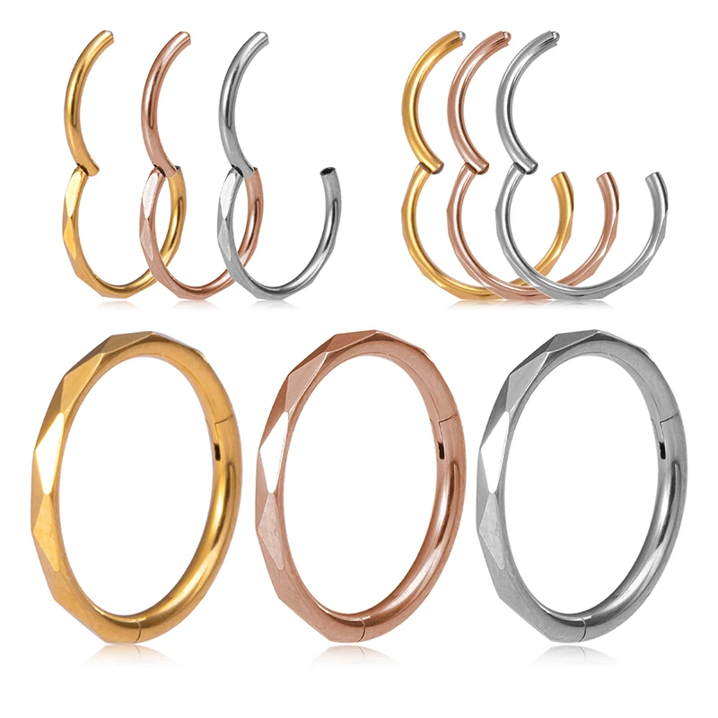 1pc Hoop Earrings Nose Ring Lip Septum Piercing Surgical Steel Hinged Segment Clicker Circle Cartilage Tragus Helix Body Jewelry 
1pc Hoop Earrings Nose Ring Lip Septum Piercing Surgical Steel Hinged Segment Clicker Circle Cartilage Tragus Helix Body Jewelry