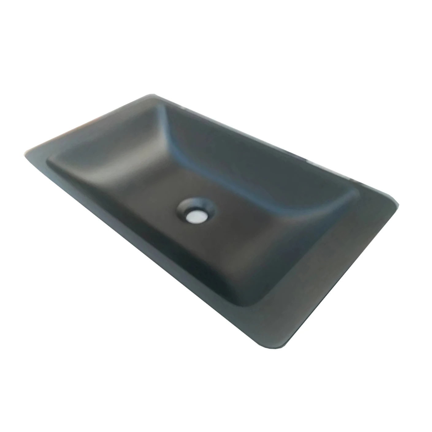 

Bathroom Rectangular Corain Stone Counter Top Vessel Sink Cloakroom Colored Resin Acrylic Wash Basin 3859-647