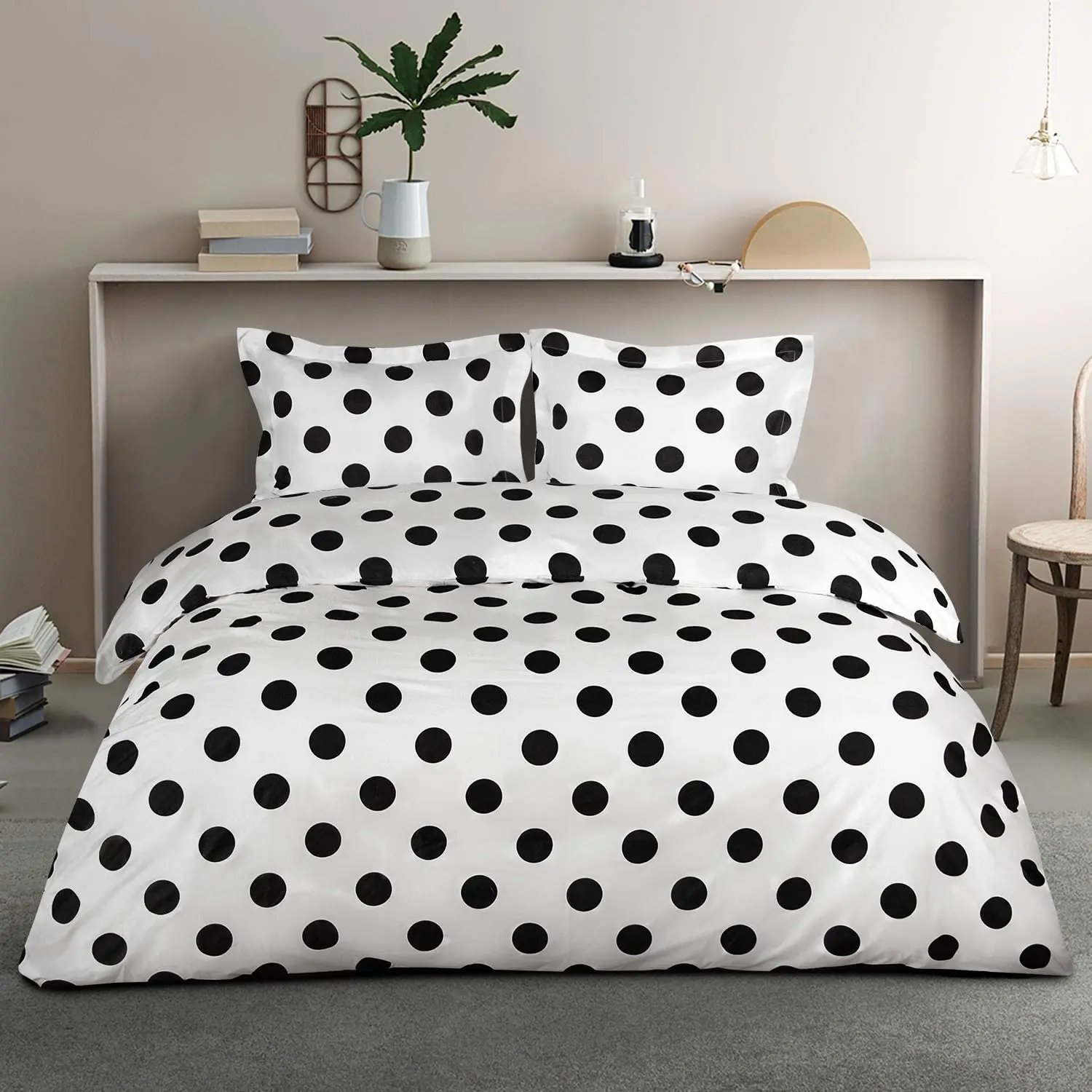 Microfiber Duvet Cover Set Ultra Soft Polka Dots Printed Comforter Cover Set with Zipper Closure and Corner Ties Bedding Set
Microfiber Duvet Cover Set Ultra Soft Polka Dots Printed Comforter Cover Set with Zipper Closure and Corner Ties Bedding Set