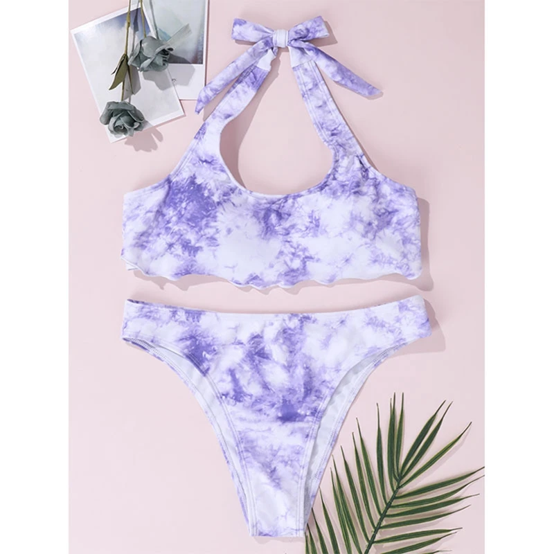 Женский купальник с принтом в стиле Tie-Dye, кружевной комплект из 2 предметов, фиолетовый
Женский купальник с принтом в стиле Tie-Dye, кружевной комплект из 2 предметов, фиолетовый