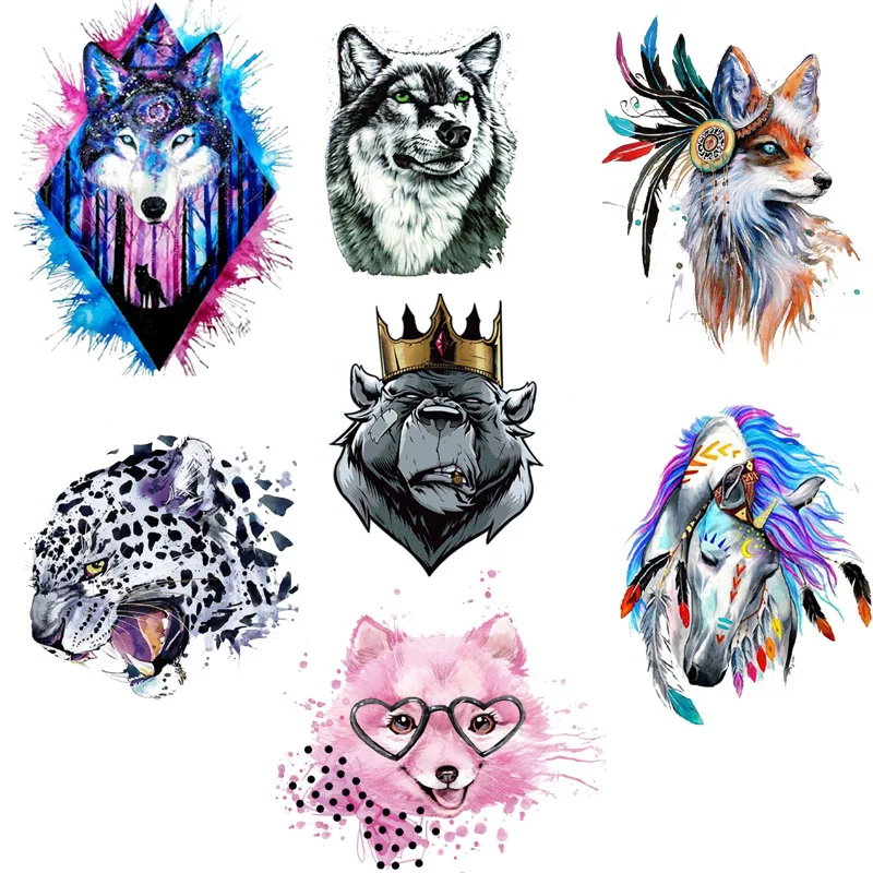 Colorful Wolf Dog Animal Iron-on Transfers for Clothing Patches Heat Transfer Stickers Appliques for Hoodies Bag Custom Decor
Colorful Wolf Dog Animal Iron-on Transfers for Clothing Patches Heat Transfer Stickers Appliques for Hoodies Bag Custom Decor