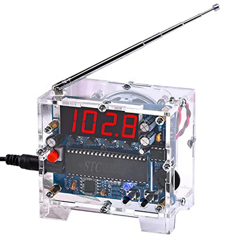 Digital FM Radio Kit Electronic DIY Kits Adjustable Receiver 87-108Mhz FM Radio Module
Digital FM Radio Kit Electronic DIY Kits Adjustable Receiver 87-108Mhz FM Radio Module