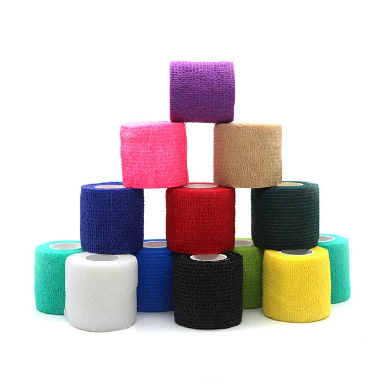 

1 Roll 5cm*4.5m Breathable Self-adhesive Cshesive Bandages Elastic Wrap for Sports Wound Dressing First Aid Gauze Bandage Tape