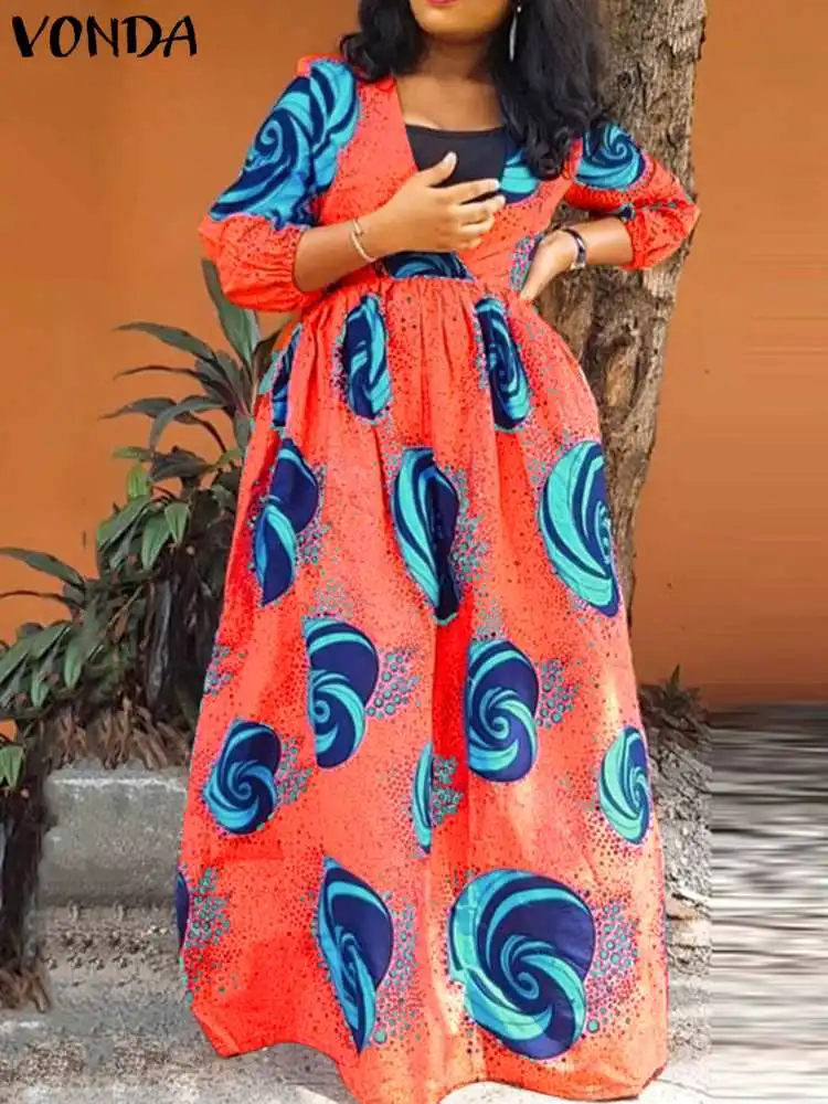 VONDA Oversized Floral Printed Maxi Dress Women Summer Sundress Sexy V Neck Bohemian Long Vestidos 3/4 Sleeve Casual Party Robe
VONDA Oversized Floral Printed Maxi Dress Women Summer Sundress Sexy V Neck Bohemian Long Vestidos 3/4 Sleeve Casual Party Robe