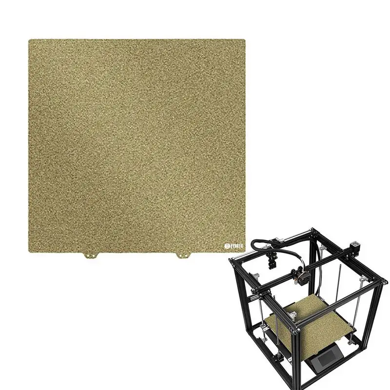 377*370mm Double Sided Texured PEI Powder Coated Spring Steel Sheet Build Plate For Ender-5Plus Compatible With PLA PETG PEEK 
377*370mm Double Sided Texured PEI Powder Coated Spring Steel Sheet Build Plate For Ender-5Plus Compatible With PLA PETG PEEK