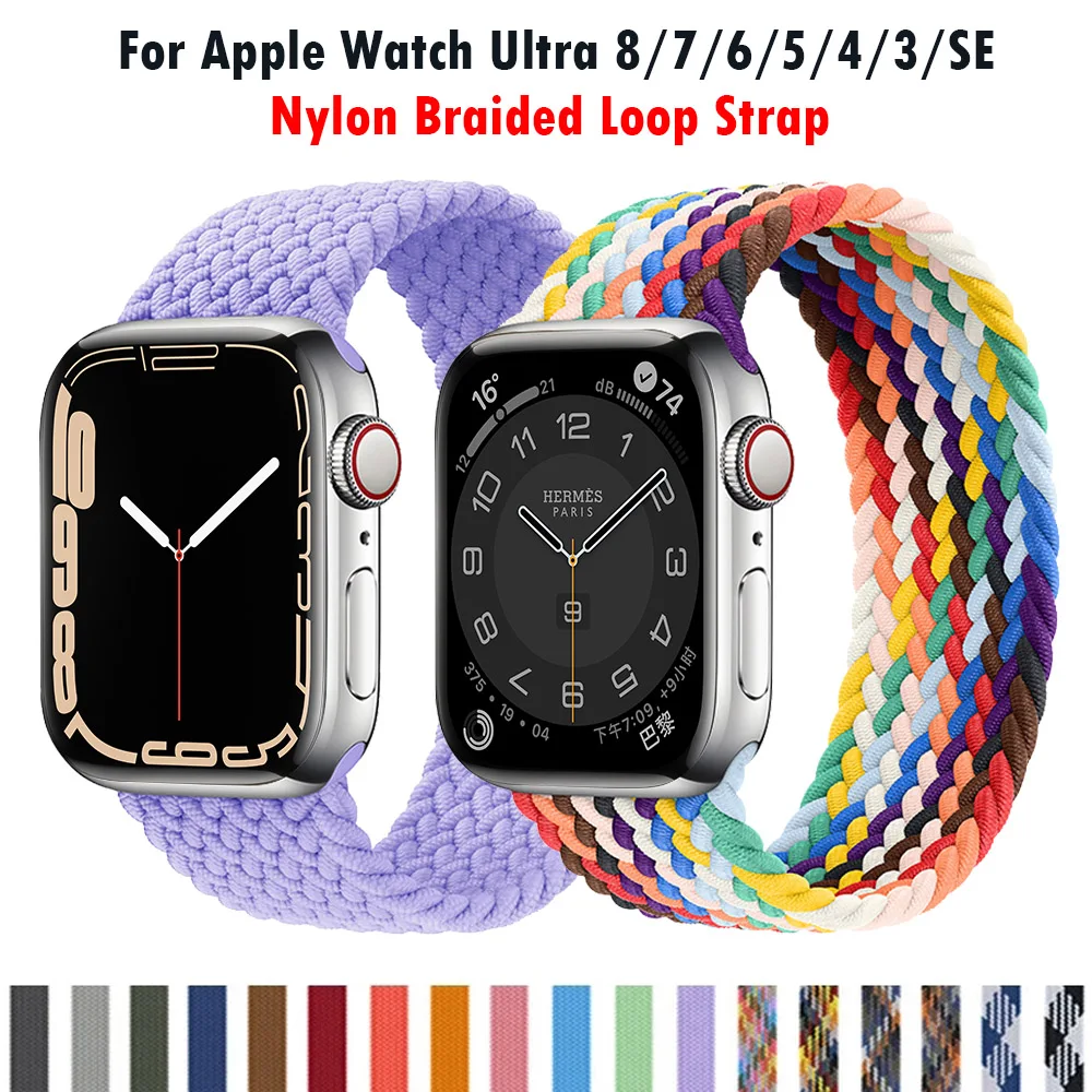 Braided Solo Loop For Apple watch band 44mm 40/49/45/41/42/38mm Elastic Nylon belt bracelet iWatch series 7 3 se 6 8 ultra strap
Braided Solo Loop For Apple watch band 44mm 40/49/45/41/42/38mm Elastic Nylon belt bracelet iWatch series 7 3 se 6 8 ultra strap