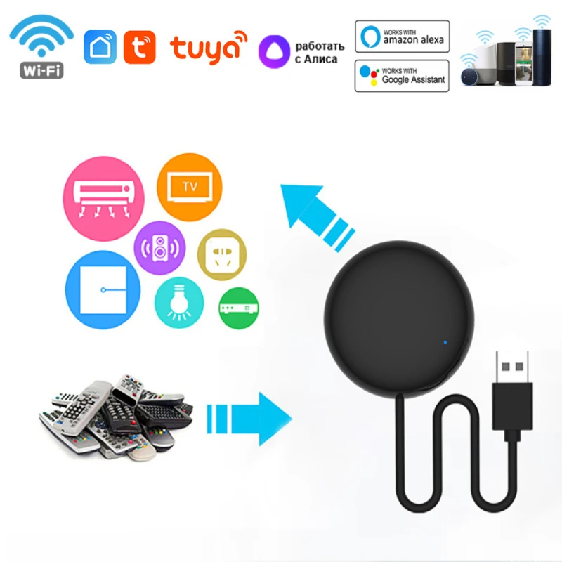 Tuya WiFi Universal For TV Air Conditioner IR Remote Control Smart Home Alexa Remote Control Work With Google Home Yandex Alice
Tuya WiFi Universal For TV Air Conditioner IR Remote Control Smart Home Alexa Remote Control Work With Google Home Yandex Alice
