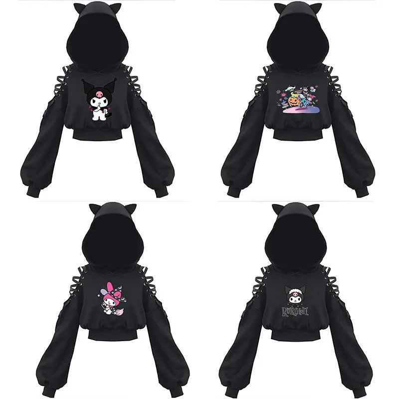 Свитер с капюшоном Sanrio Y2K Hello Kitty Kawaii аниме Kuromi Новинка Kt осень-зима сексуальный топ с длинным рукавом до пупка открытая хлопковая Мода
Свитер с капюшоном Sanrio Y2K Hello Kitty Kawaii аниме Kuromi Новинка Kt осень-зима сексуальный топ с длинным рукавом до пупка открытая хлопковая Мода