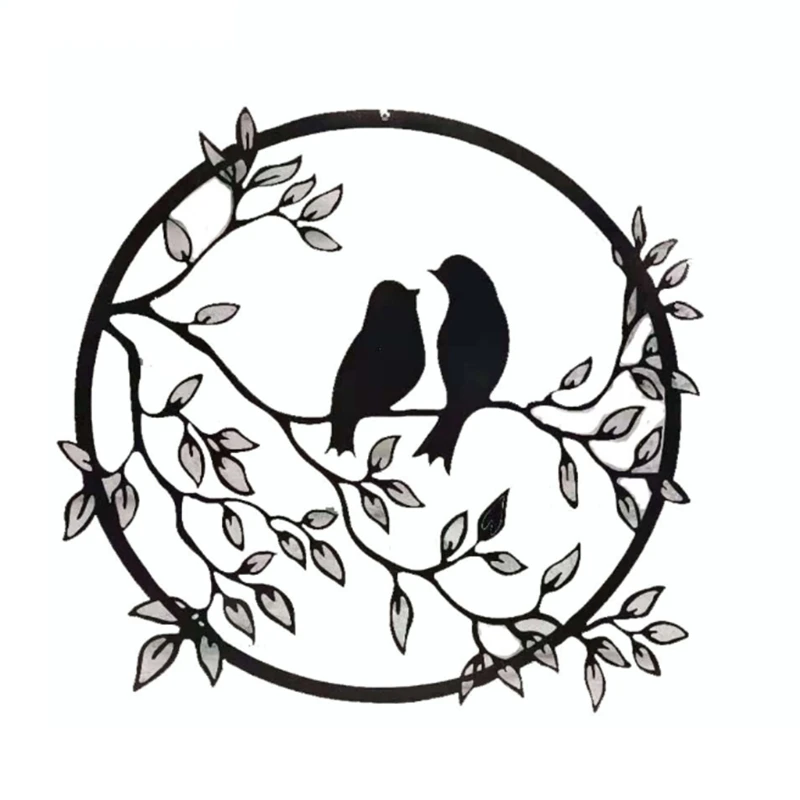 Metal Round Wall Art Bird on Tree Branch Wall Silhouette Home Decoration Housewarming Gift Party Ornament for Home Decor
Metal Round Wall Art Bird on Tree Branch Wall Silhouette Home Decoration Housewarming Gift Party Ornament for Home Decor