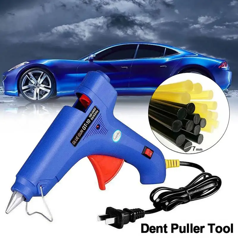 

Car Paintless Dent Repair Kit Dent Lifter Bridge Glue Gunn Puller Tool Stick Set For Vehicle Body Door Ding Hail Home DIY Repair