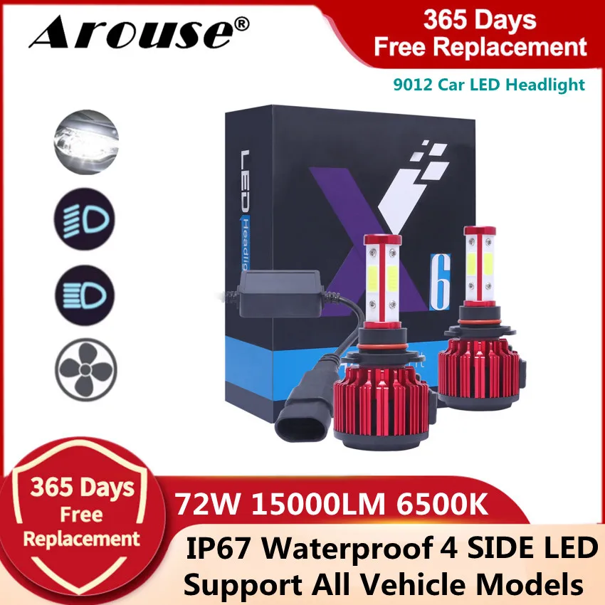 X6R High Power Car Lights 9012 Led Bulb H1 H7 H4 Led 9006 Car LED Headlight Bulbs IP67 72W 15000LM 6500K H11 Led Headlight Bulb
X6R High Power Car Lights 9012 Led Bulb H1 H7 H4 Led 9006 Car LED Headlight Bulbs IP67 72W 15000LM 6500K H11 Led Headlight Bulb