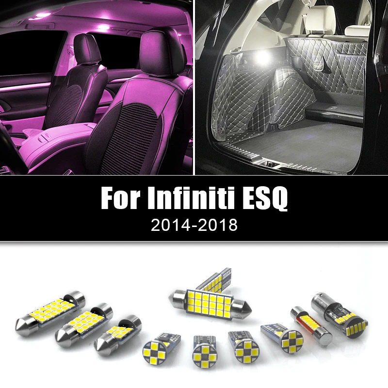 For Infiniti ESQ 2014 2015 2016 2017 2018 3pcs Kit Error Free Car LED Bulbs Auto Interior Dome Lights Reading Lamps Accessories
For Infiniti ESQ 2014 2015 2016 2017 2018 3pcs Kit Error Free Car LED Bulbs Auto Interior Dome Lights Reading Lamps Accessories