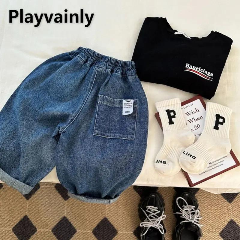 Spring Baby Boy Girl Denim Pants Loose Elastic Waist Wide Leg Trousers Blue Denim Trousers Baby Clothes E3846
Spring Baby Boy Girl Denim Pants Loose Elastic Waist Wide Leg Trousers Blue Denim Trousers Baby Clothes E3846