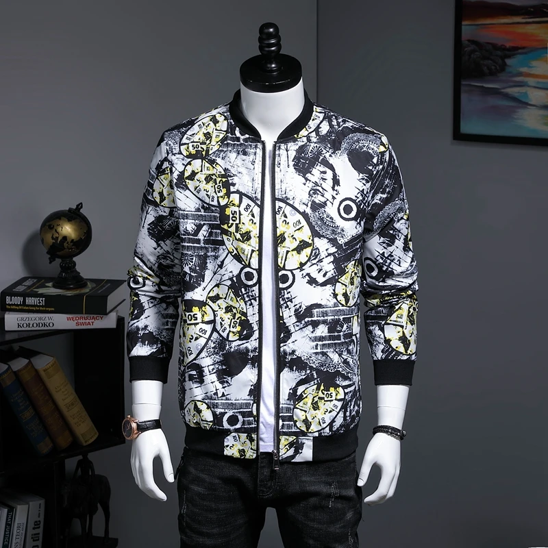2022 Spring And Autumn Mens Fashion Coat Print Fashion Baseball Uniform Loose Large Size Long Sleeve Casual Stand Collar Jacket
2022 Spring And Autumn Mens Fashion Coat Print Fashion Baseball Uniform Loose Large Size Long Sleeve Casual Stand Collar Jacket