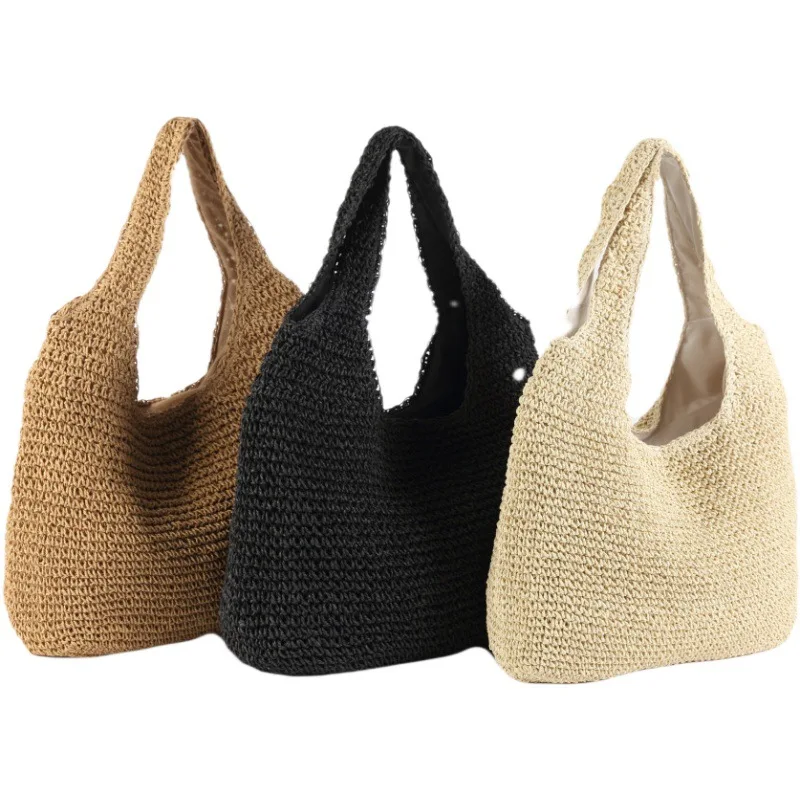 Women Beach Bags 2022 Summer Woven Straw Party Shoulder Travel Luxury Tote Fashion Simple Large Cosmetic Bucket Female Handbags
Women Beach Bags 2022 Summer Woven Straw Party Shoulder Travel Luxury Tote Fashion Simple Large Cosmetic Bucket Female Handbags