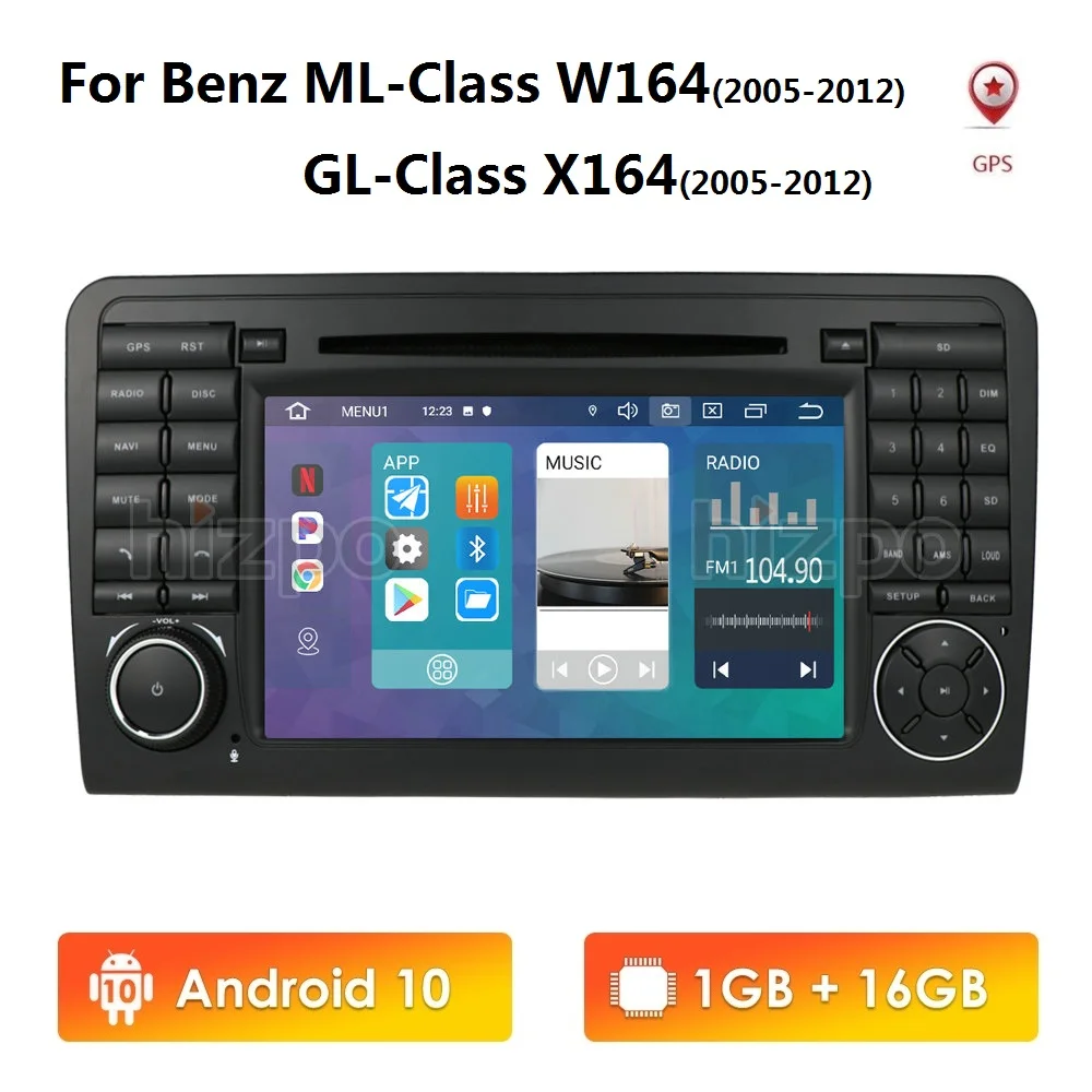 7-дюймовый 2 Din телефон для Mercedes Benz ML-Class W164 ML300 ML350 GL-Class X164 GPS навигация Радио Canbus SWC IPS