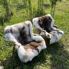 INS popular Artificial Reindeer Skin Fur Camp Chair Mat, warm seat pad ,home decorative soft touch hair sofa blanket ,