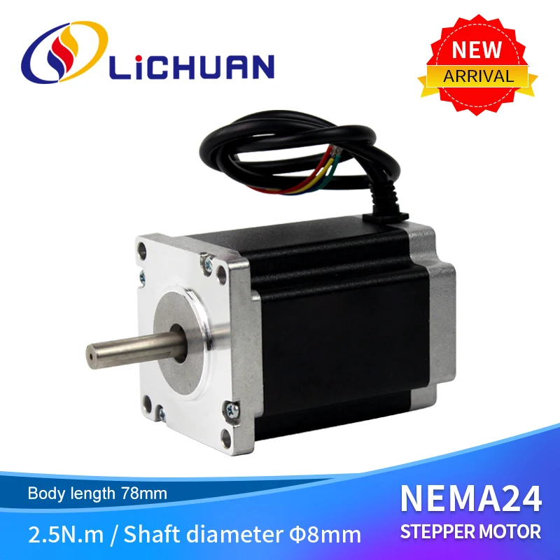 Lichuan 2-фазный шаговый двигатель Nema 24 60 мм 3,1 Нм
Lichuan 2-фазный шаговый двигатель Nema 24 60 мм 3,1 Нм