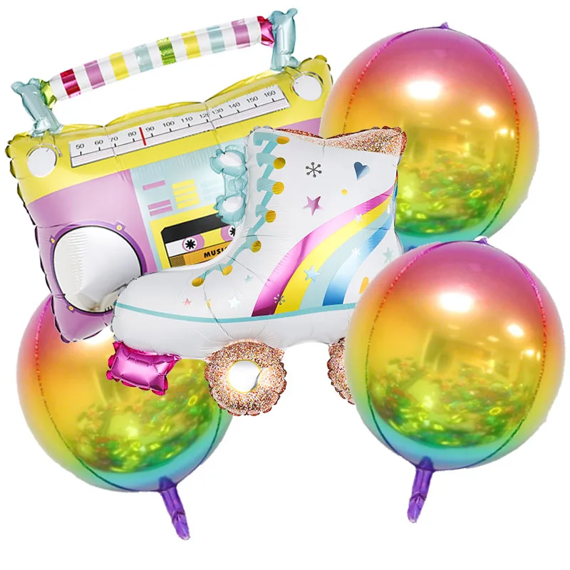 5pcs/Set 80s 90s Disco Party Balloons Gradient 4D Ball Inflatable Retro Boombox Radio Skates Wedding Birthday Decoration Globos
5pcs/Set 80s 90s Disco Party Balloons Gradient 4D Ball Inflatable Retro Boombox Radio Skates Wedding Birthday Decoration Globos