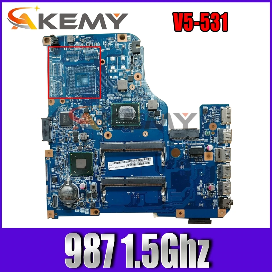 Материнская плата AKEMY 987 M NBM7X11001 для ноутбука Acer Aspire Φ Pentium 1,5 ГГц для сенсорного экрана
Материнская плата AKEMY 987 M NBM7X11001 для ноутбука Acer Aspire Φ Pentium 1,5 ГГц для сенсорного экрана
